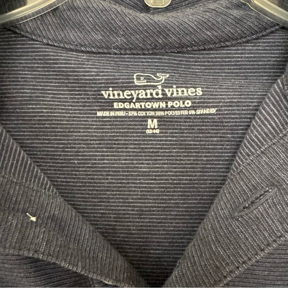 Vineyard Vines Edgartown Polo T-shirt Striped Blue Pink Boys M 12-14 - Picture 2 of 4